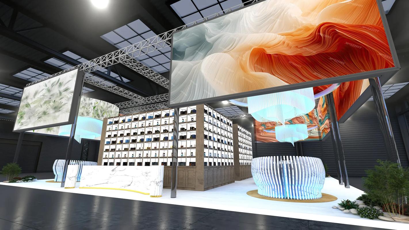 深圳廣州展覽會展臺設計策劃搭建效果圖欣賞